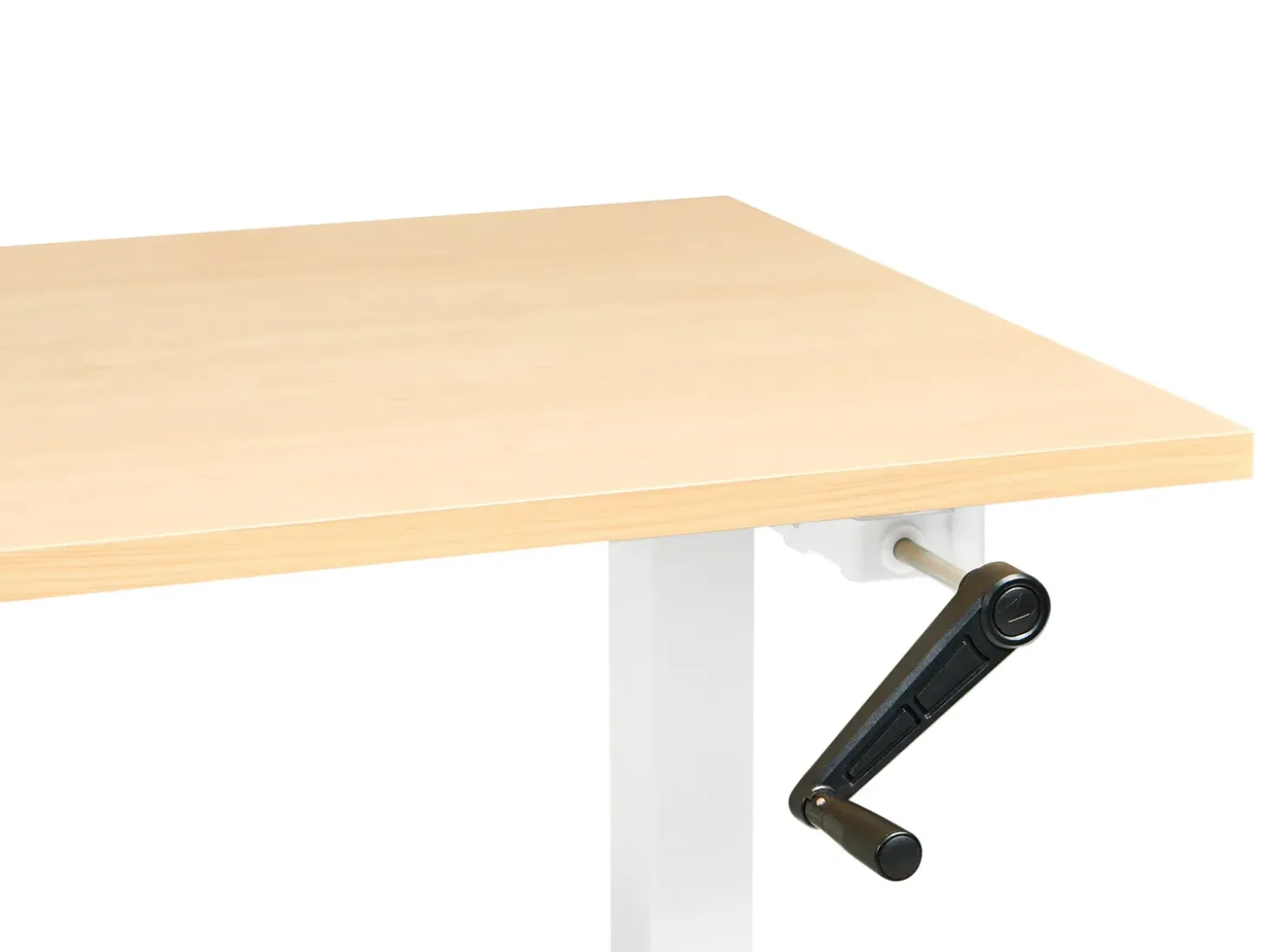 Biurko regulowane manualnie DESTINES Jasny brąz/ biały 72 cm Wszystkie Biurka|Biurka Z Regulacją Wysokości