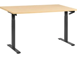 Clearance Biurko regulowane manualnie DESTINES Czarny/ jasny brąz 72 cm Wszystkie Biurka|Biurka Z Regulacją Wysokości