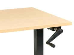 Clearance Biurko regulowane manualnie DESTINES Czarny/ jasny brąz 72 cm Wszystkie Biurka|Biurka Z Regulacją Wysokości