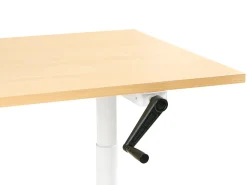 Clearance Biurko regulowane manualnie DESTINAS Jasny brąz/ biały 72 cm Wszystkie Biurka|Biurka Z Regulacją Wysokości