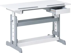 Clearance Biurko regulowane manualnie NANNUP Biały 110 cm 53 cm Wszystkie Biurka|Biurka Z Regulacją Wysokości