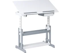 Clearance Biurko regulowane manualnie NANNUP Biały 110 cm 53 cm Wszystkie Biurka|Biurka Z Regulacją Wysokości