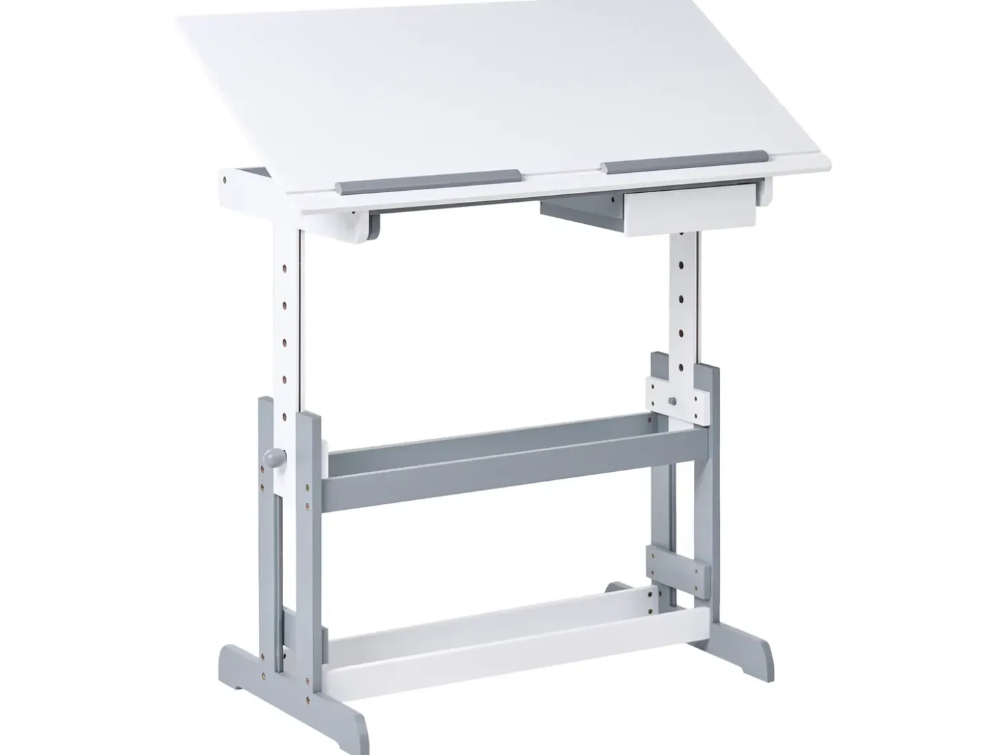 Clearance Biurko regulowane manualnie NANNUP Biały 110 cm 53 cm Wszystkie Biurka|Biurka Z Regulacją Wysokości