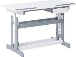 Clearance Biurko regulowane manualnie NANNUP Biały 110 cm 53 cm Wszystkie Biurka|Biurka Z Regulacją Wysokości