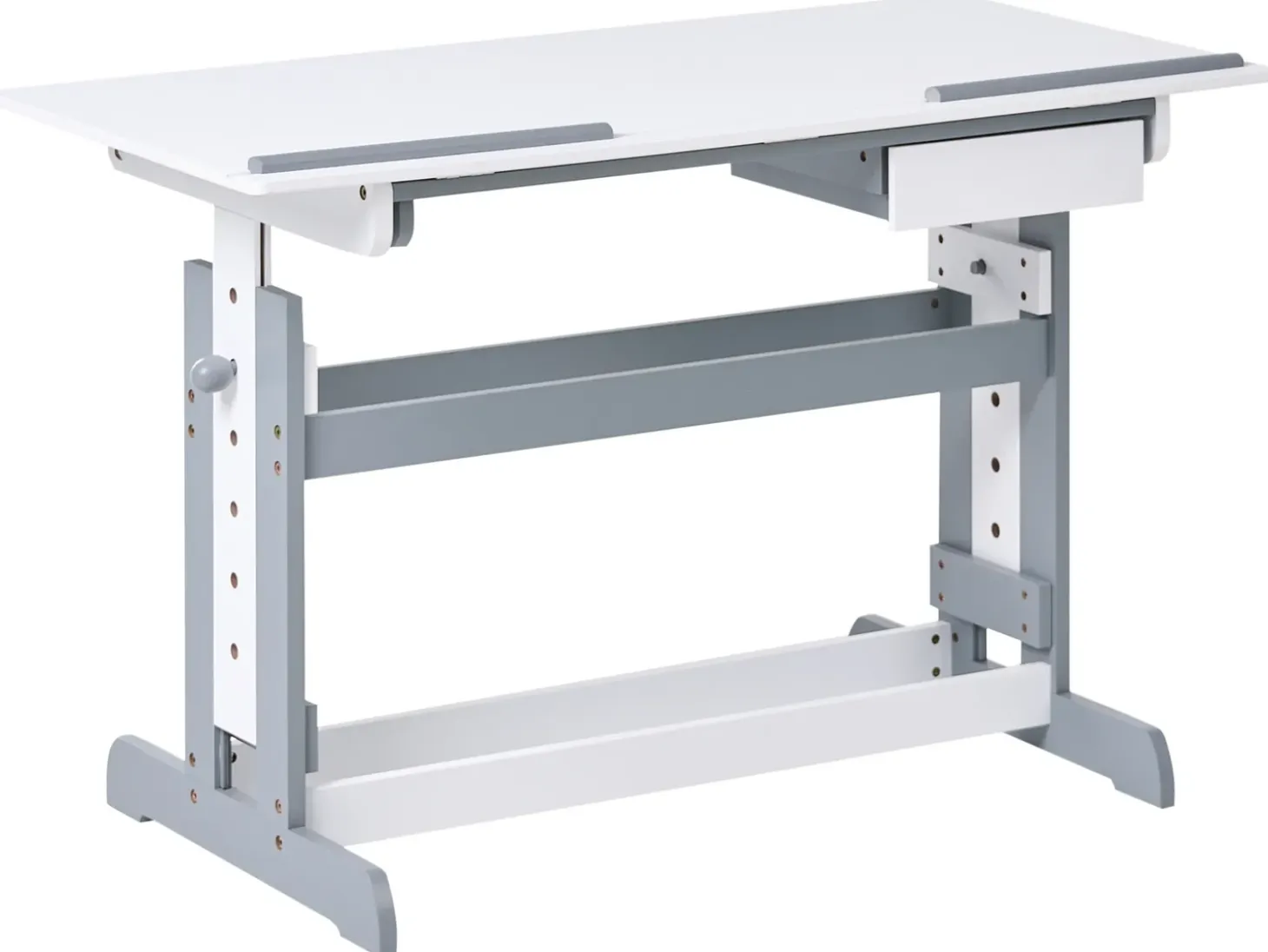 Clearance Biurko regulowane manualnie NANNUP Biały 110 cm 53 cm Wszystkie Biurka|Biurka Z Regulacją Wysokości