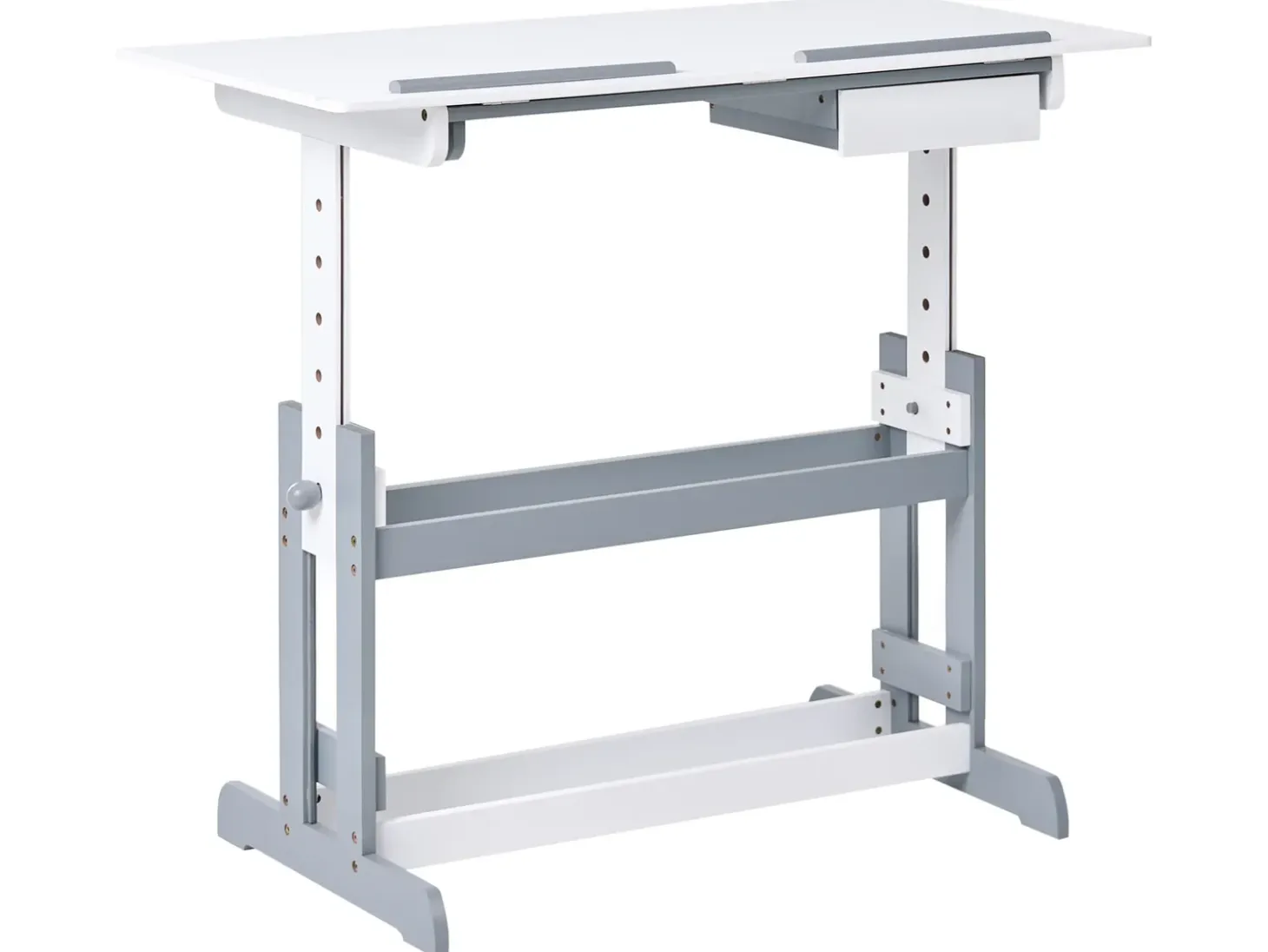 Clearance Biurko regulowane manualnie NANNUP Biały 110 cm 53 cm Wszystkie Biurka|Biurka Z Regulacją Wysokości