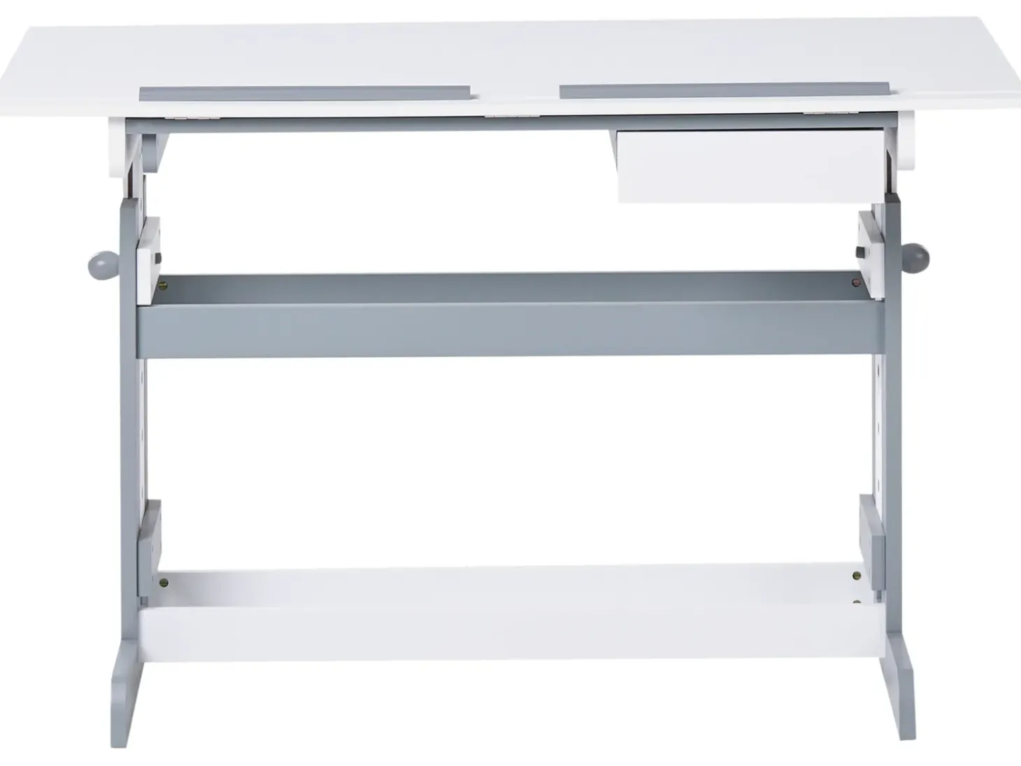 Clearance Biurko regulowane manualnie NANNUP Biały 110 cm 53 cm Wszystkie Biurka|Biurka Z Regulacją Wysokości