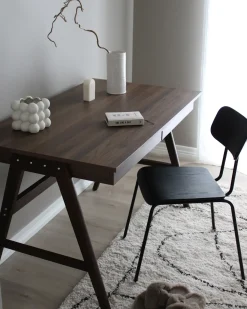 Discount Biurko SHESLAY Ciemno 120 cm 70 cm z szufladami Dzieci Wszystkie Biurka|Biurka Domowe