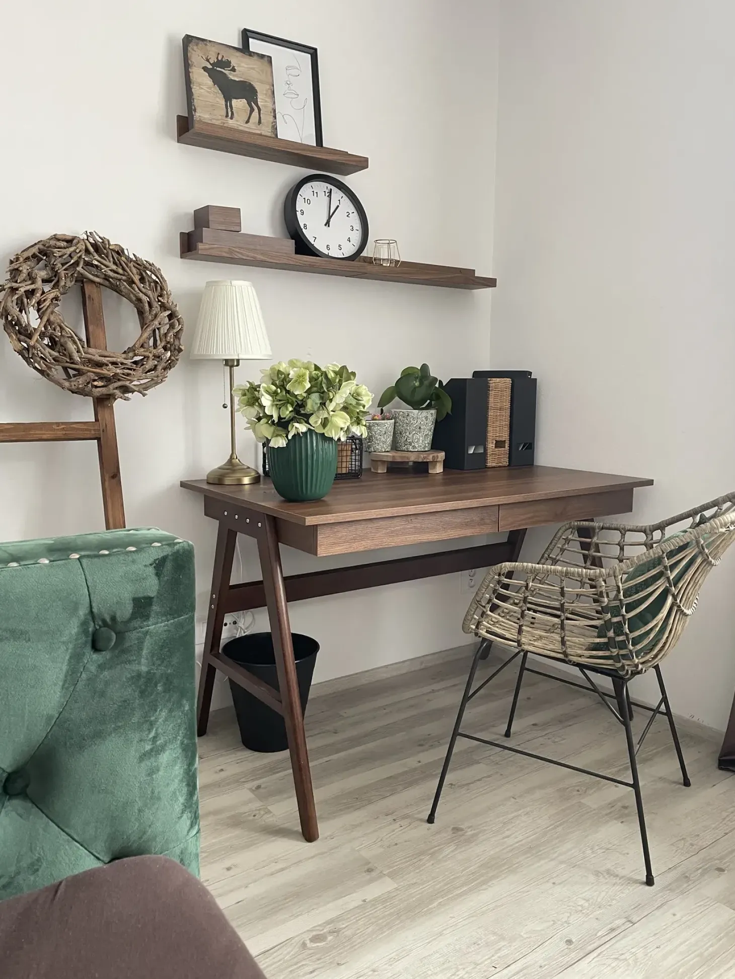 Discount Biurko SHESLAY Ciemno 120 cm 70 cm z szufladami Dzieci Wszystkie Biurka|Biurka Domowe