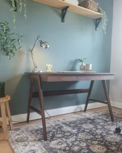 Discount Biurko SHESLAY Ciemno 120 cm 70 cm z szufladami Dzieci Wszystkie Biurka|Biurka Domowe
