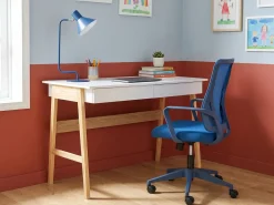 Best Biurko THESLAY Jasny brąz/ biały 120 cm 60 cm Dzieci Wszystkie Biurka|Biurka Domowe