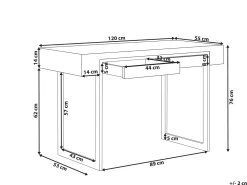 New Biurko VIDA Jasnobrązowy 120 cm 55 cm ze schowkiem Dzieci Wszystkie Biurka|Biurka Domowe