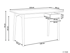 Best Biurko VITRION Jasny brąz/ biały 120 cm 60 cm Dzieci Wszystkie Biurka|Biurka Domowe