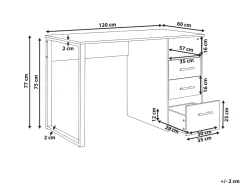 Biurko ZERLAY 120 cm 60 cm Dzieci Wszystkie Biurka|Biurka Domowe