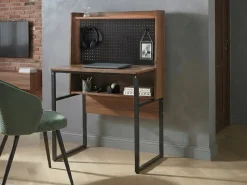 Outlet Biurko z tablicą perforowaną BUXTON Ciemnobrązowy 84 cm 48 cm Dzieci Wszystkie Biurka|Biurka Domowe
