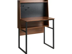 Outlet Biurko z tablicą perforowaną BUXTON Ciemnobrązowy 84 cm 48 cm Dzieci Wszystkie Biurka|Biurka Domowe