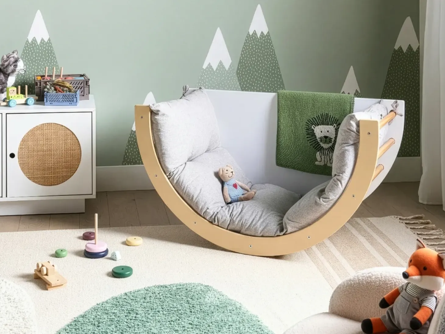 Clearance Bujak wielofunkcyjny NIMBIN Drewno sosnowe Jasnobrązowy Montessori Dzieci Krzesła I Stoły Dziecięce|Wszystkie Fotele