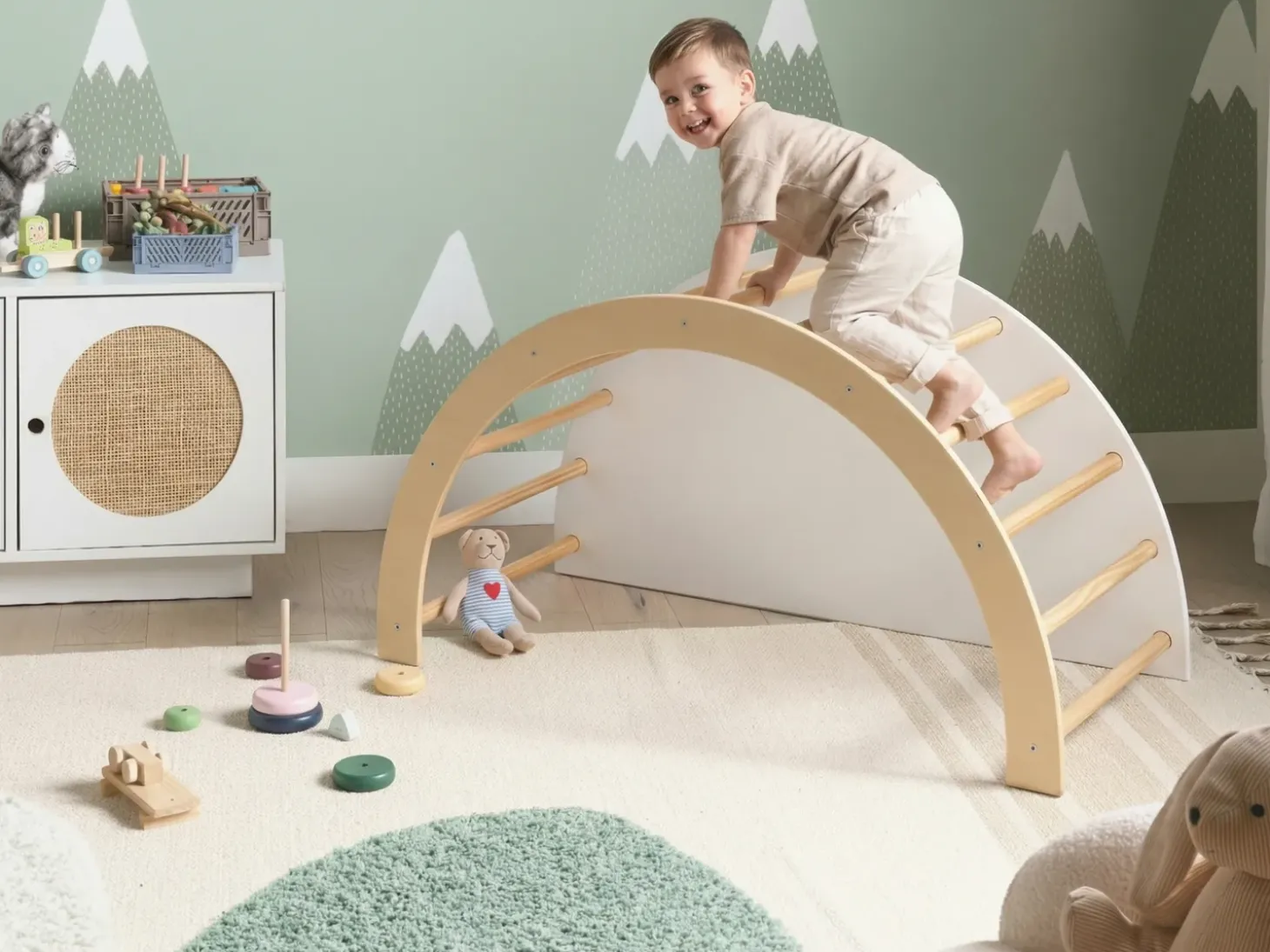 Clearance Bujak wielofunkcyjny NIMBIN Drewno sosnowe Jasnobrązowy Montessori Dzieci Krzesła I Stoły Dziecięce|Wszystkie Fotele
