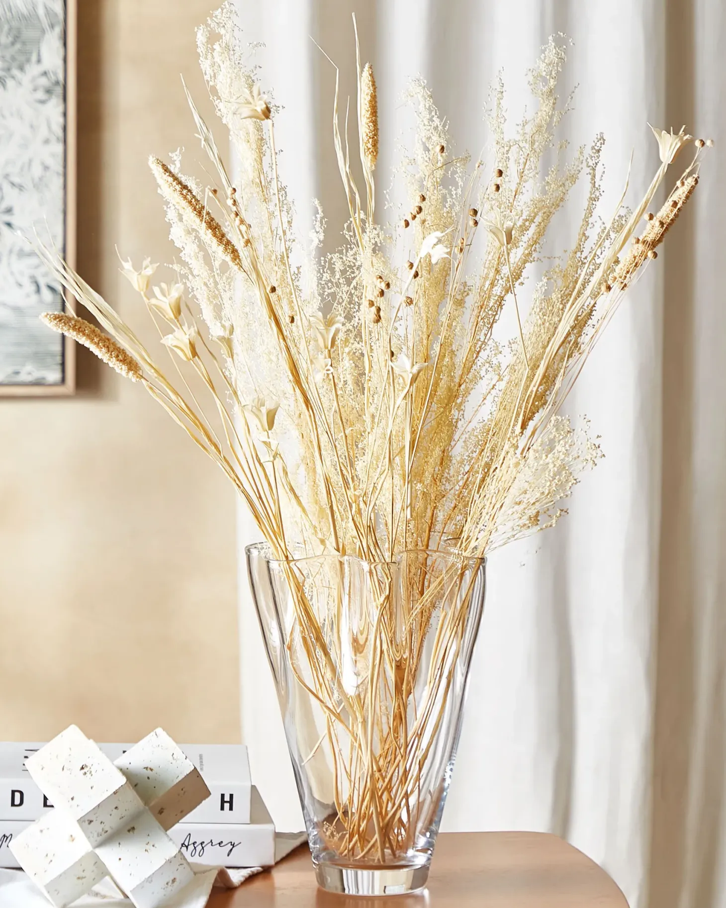 Bukiet suszonych kwiatów BRUNETE 65 cm Naturalny