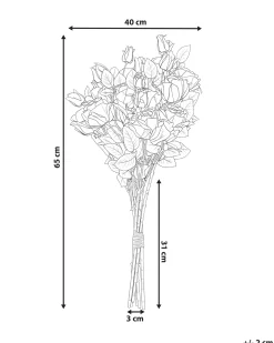 Bukiet sztucznych kwiatów BOIRO 65 cm Czerwony