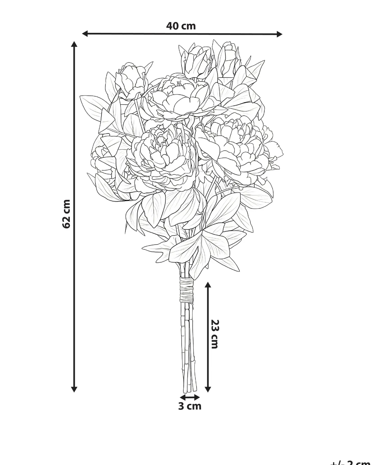 Bukiet sztucznych kwiatów COLARES 62 cm Różowy