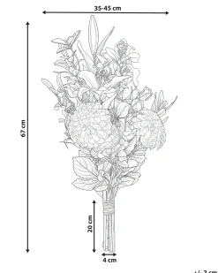 Bukiet sztucznych kwiatów PARREIRA 67 cm Biały