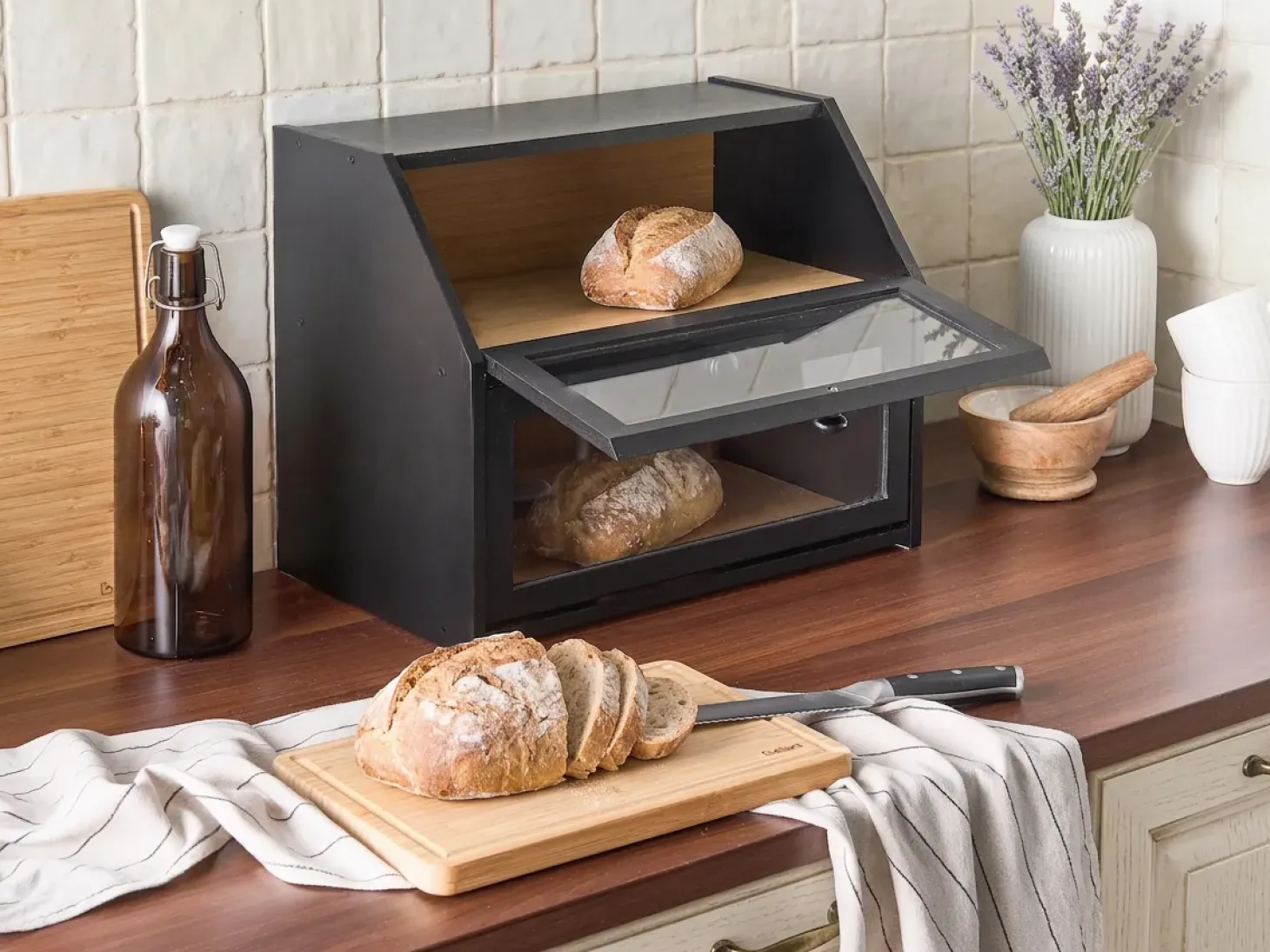 Chlebak CROUTE Bambus Czarny