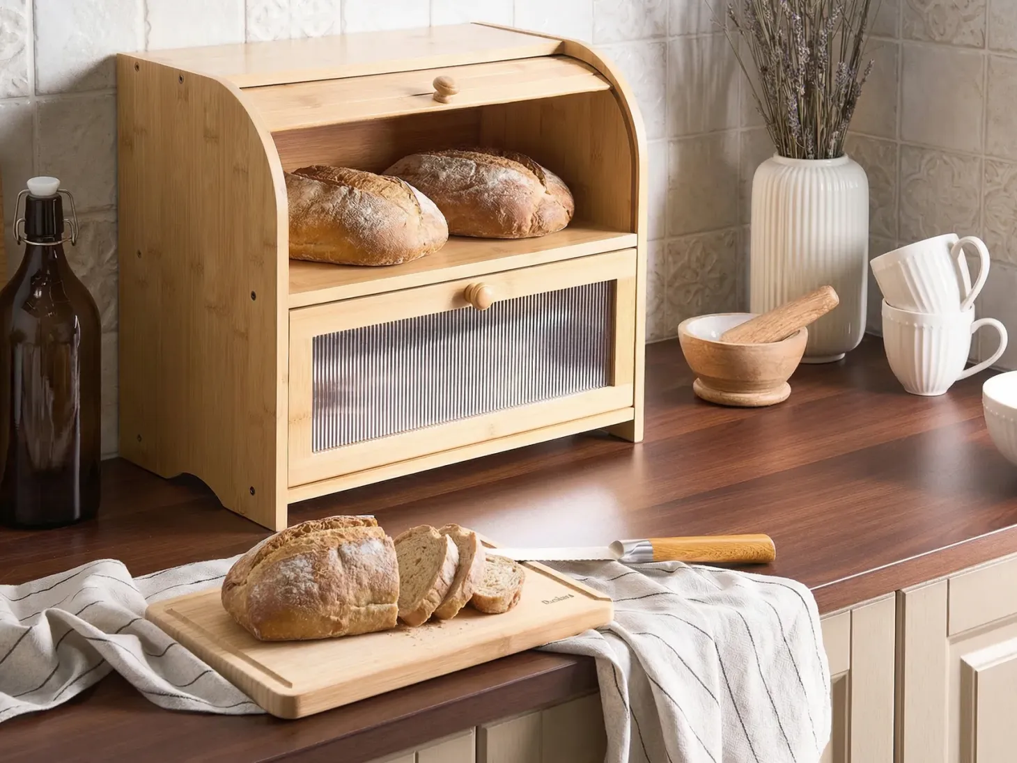 Chlebak LEVAIN Bambus Jasnobrązowy