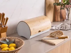 Chlebak SAVEUR Metal Jasnobrązowy