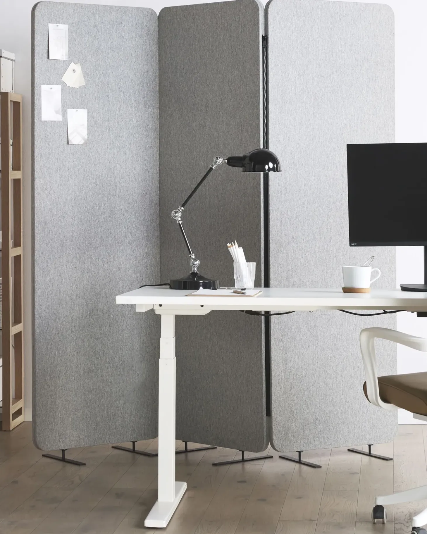 Best Ścianka działowa STANDI 184 x 184 cm Jasno Ścianki Biurowe I Przegrody