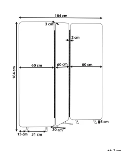 Clearance Ścianka działowa STANDI 184 x 184 cm Ścianki Biurowe I Przegrody
