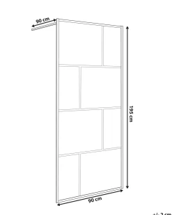 Outlet Ścianka prysznicowa TAPAJOS 90 x 195 cm Ścianki Prysznicowe I Parawany Nawannowe|Wszystkie Prysznice