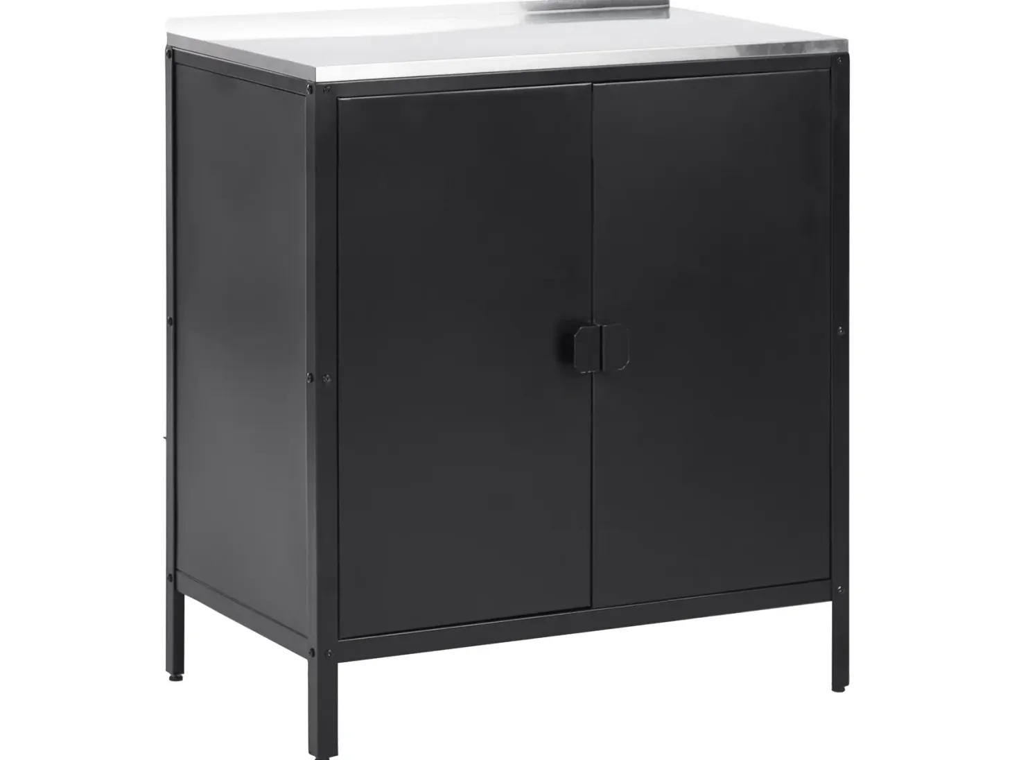 4-częściowa kuchnia ogrodowa ze zlewem VILAMA Czarny Metal