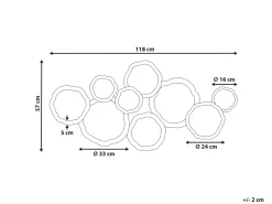 Dekoracja ścienna ARGON Metal 57 cm Kolorowy