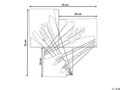 Dekoracja ścienna BALBRIGGAN Metal 70 cm Kolorowy
