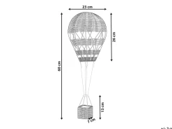 Dekoracja ścienna Balon BEMBA Rattan 60 cm Naturalny