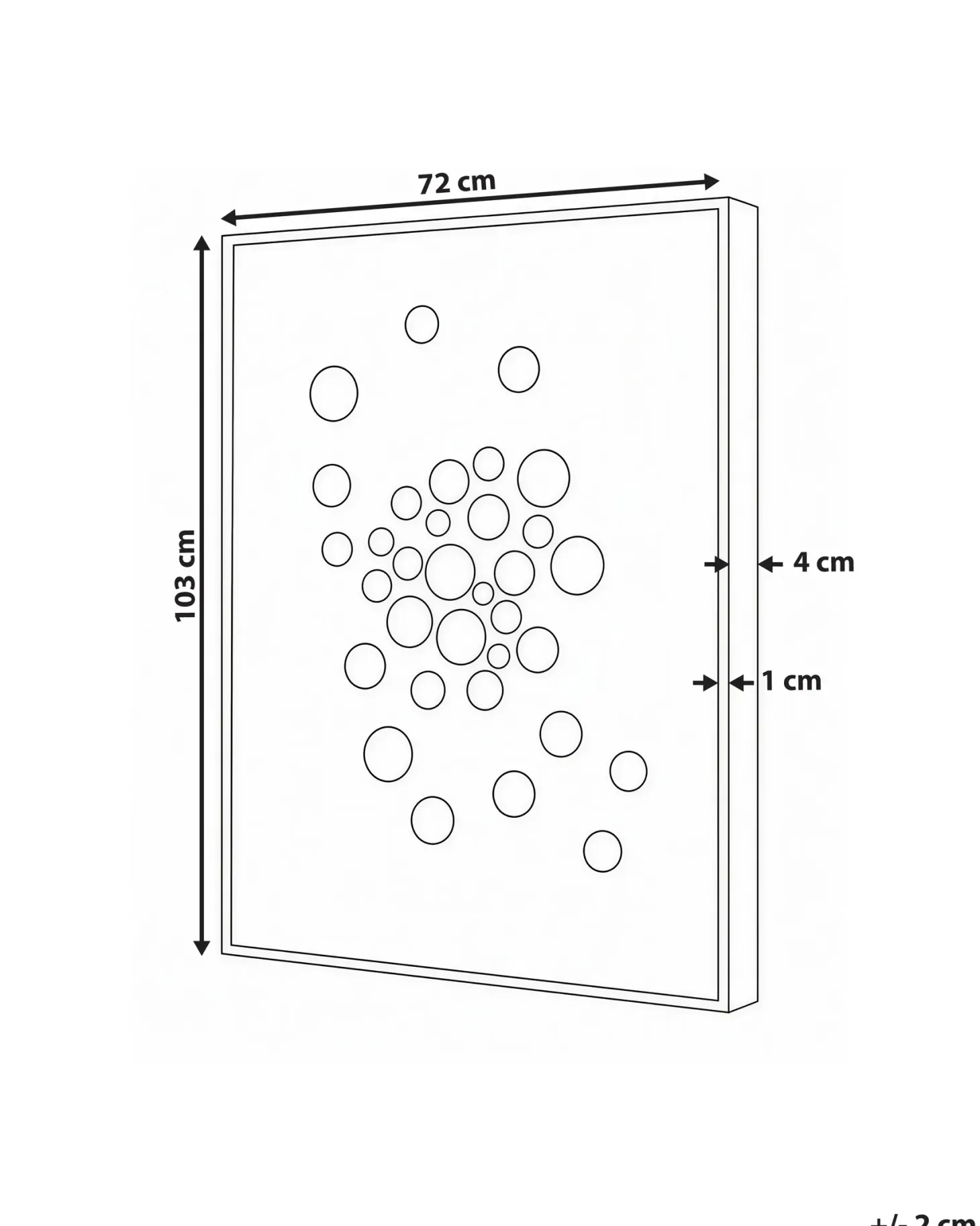 Dekoracja ścienna BANTRY 103 cm Biały