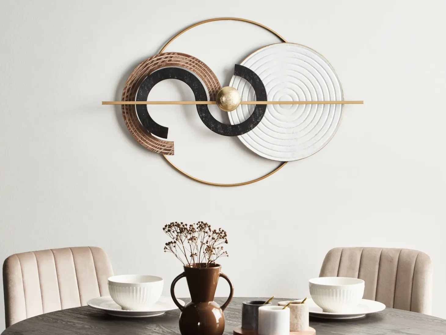 Dekoracja ścienna BRAGA Metal 55 cm Kolorowy