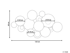Dekoracja ścienna BROMINE Metal 69 cm Złoty