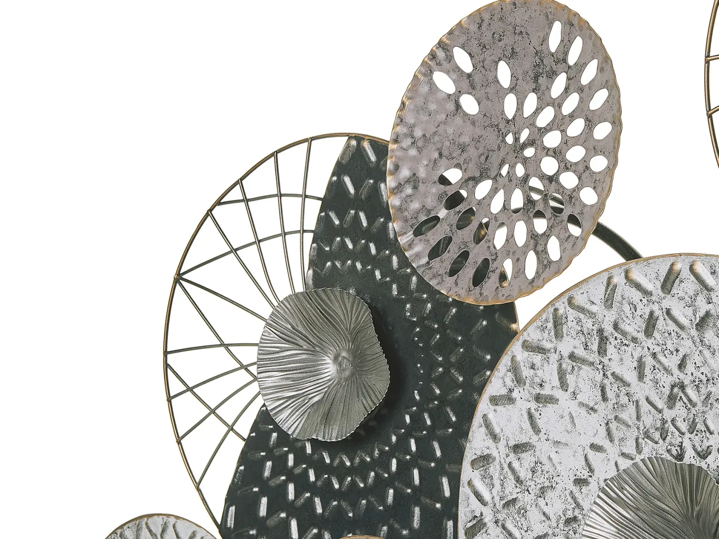 Dekoracja ścienna CESIUM Metal 58 cm Srebrny