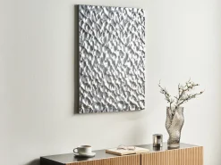 Dekoracja ścienna COIMBRA Metal 79 cm Srebrny