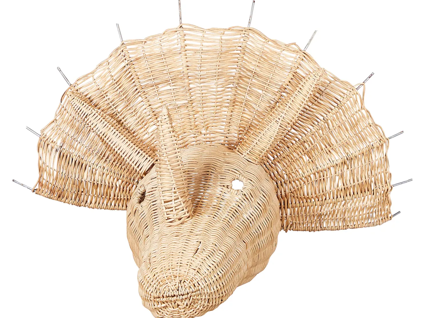 Dekoracja ścienna Dinozaur BIOKO Rattan 44 cm Naturalny