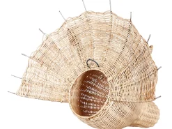 Dekoracja ścienna Dinozaur BIOKO Rattan 44 cm Naturalny