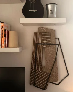 Dekoracja ścienna ENNIS Metal 36 cm Brązowy