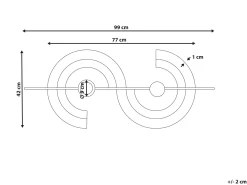 Dekoracja ścienna FARO Metal 42 cm Kolorowy