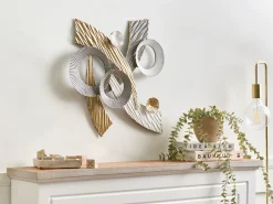 Dekoracja ścienna FENIT Metal 54 cm Złoty