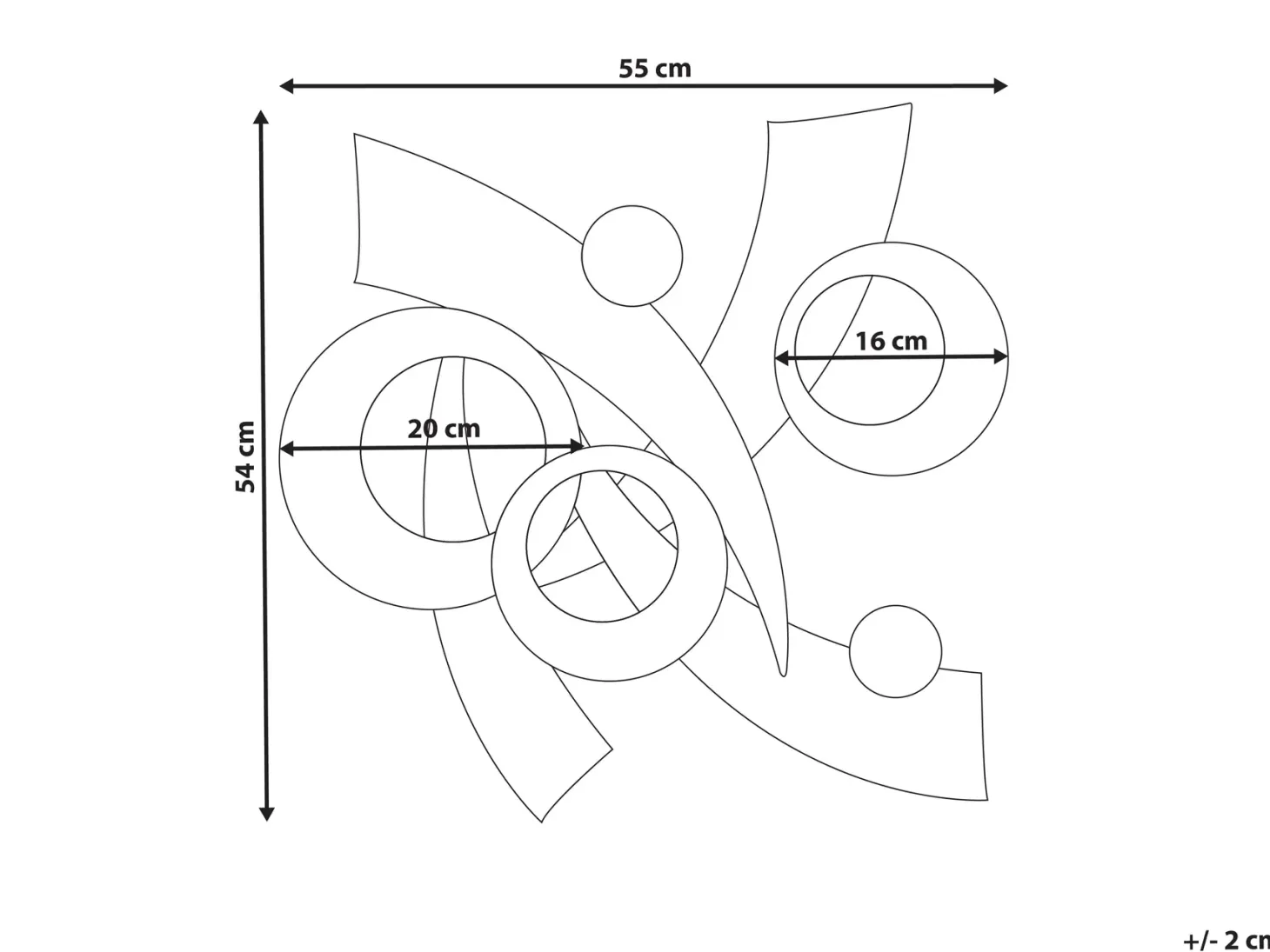 Dekoracja ścienna FENIT Metal 54 cm Złoty