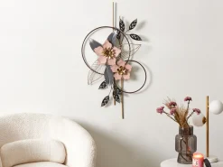 Dekoracja ścienna Kwiat BERKELIUM Metal 93 cm Kolorowy
