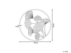 Dekoracja ścienna Kwiat BISMUTH Metal 45 cm Złoty