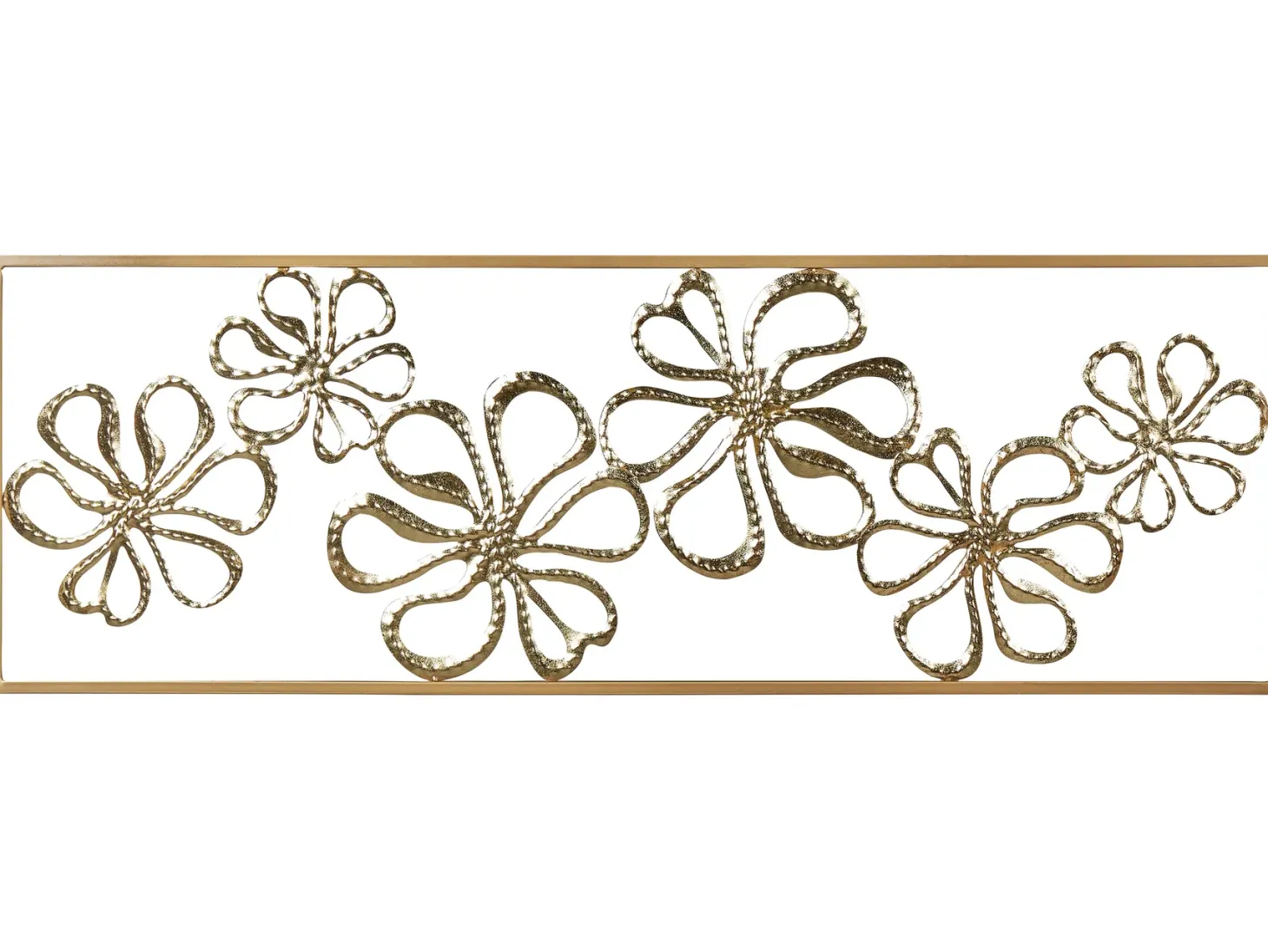 Dekoracja ścienna Kwiat CERIUM Metal 31 cm Złoty